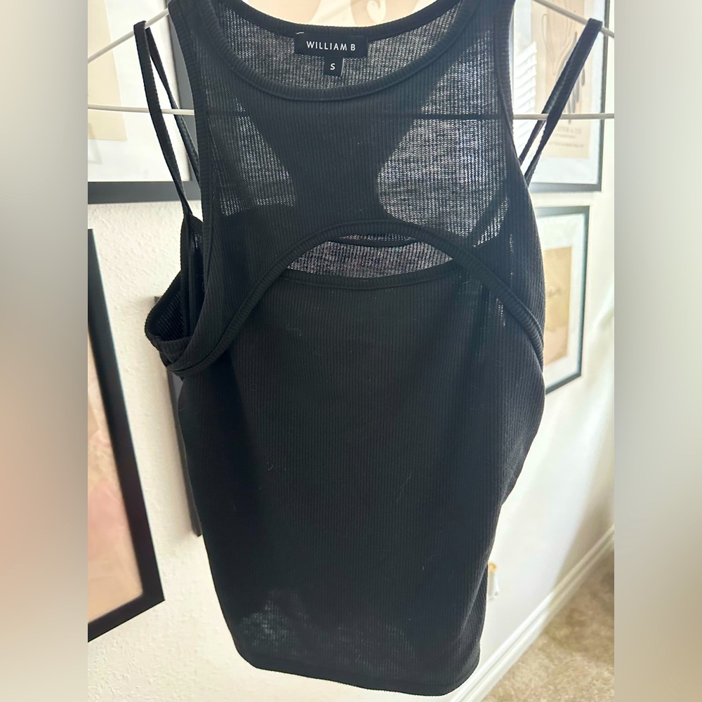 William B black tank top